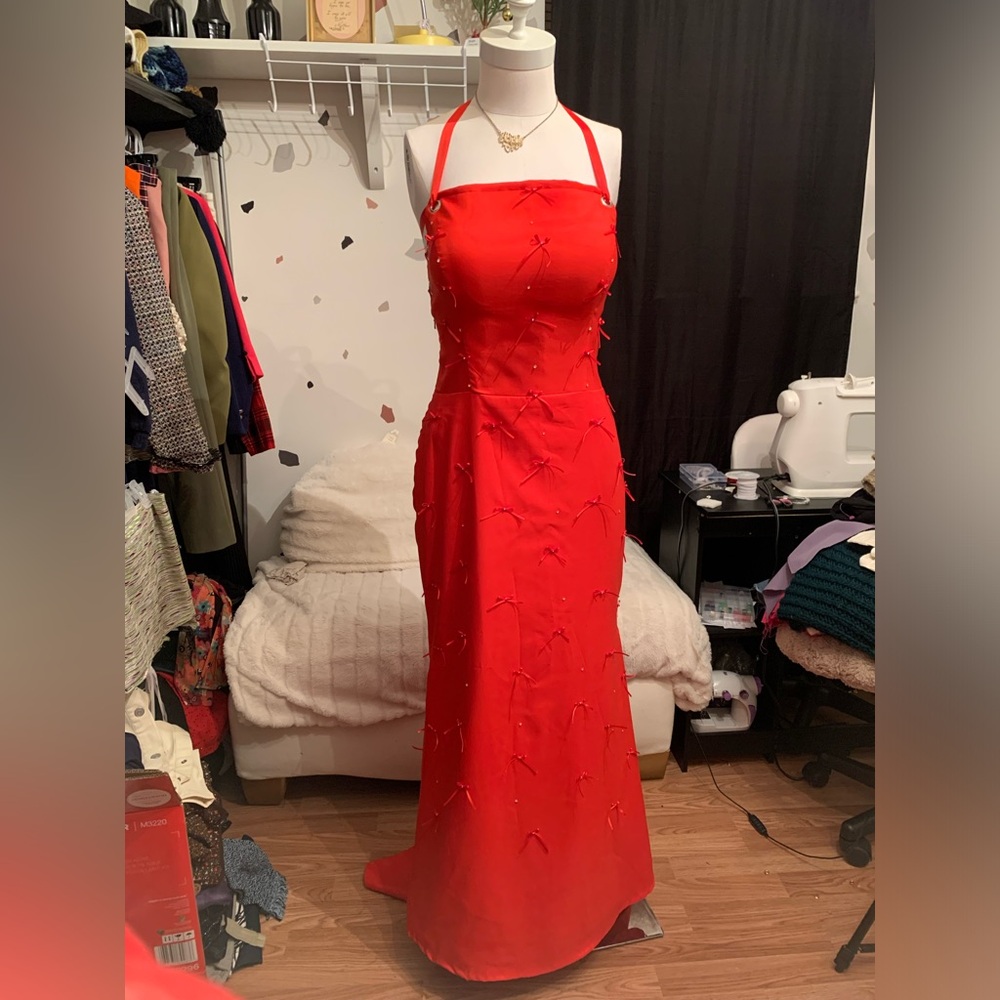 Revamped red ball gown
